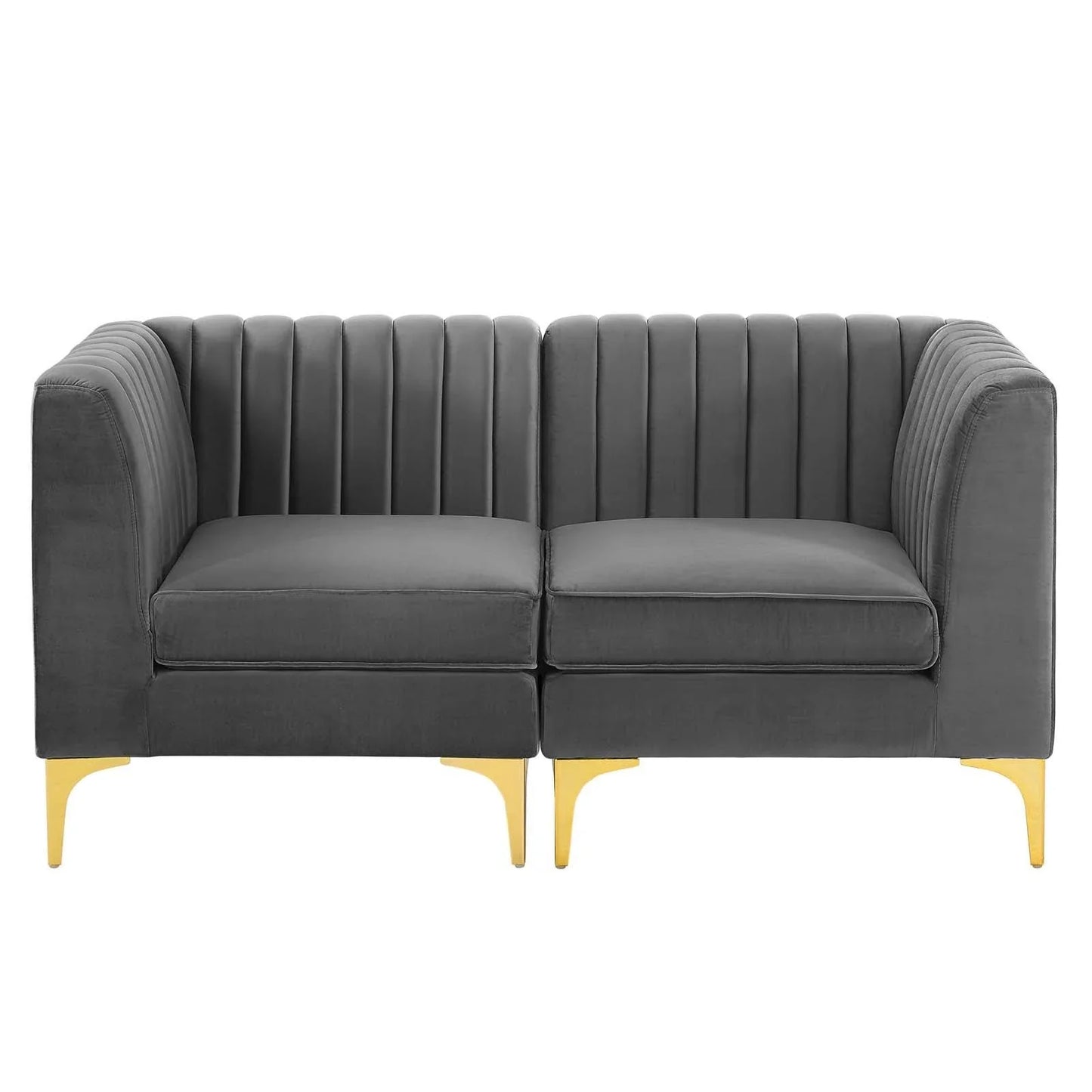 Luxurious Valencia Channel Tufted Velvet 8 Piece Sectional Sofa for Ultimate Comfort