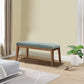 HUIMO Upholstered Fabric Entryway Bench, Bedroom Bench for End of Bed Beige, Solid Wood 44-inch