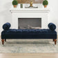 Lewis Bolster Arm Entryway Bench - Sky Neutral Beige Polyester