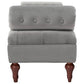Lewis Bolster Arm Entryway Bench - Sky Neutral Beige Polyester