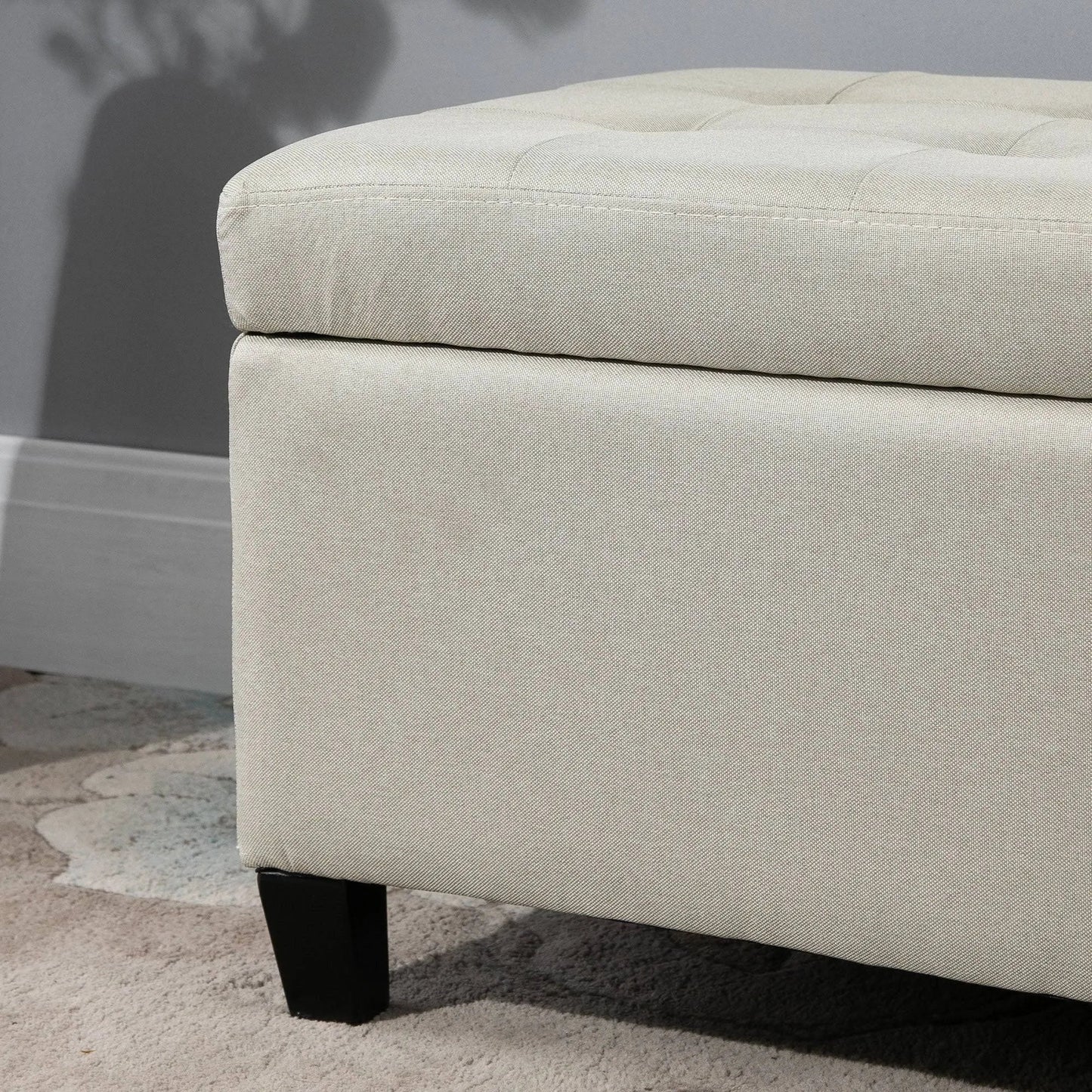 Mission Tufted Fabric Storage Ottoman Bench by Christopher Knight Home