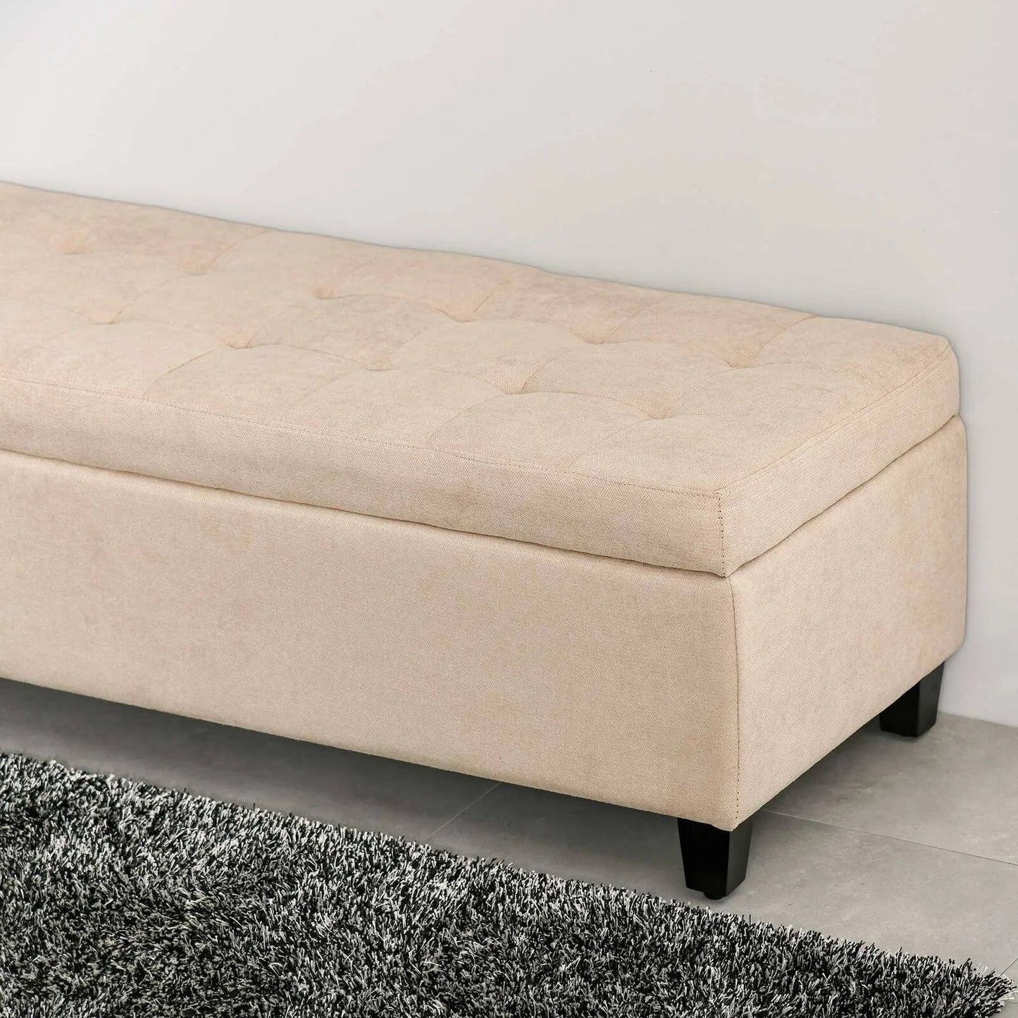 Mission Tufted Fabric Storage Ottoman Bench by Christopher Knight Home