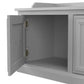 Woodland Hall Tree and Small Shoe Bench with Shelves by Bush Furniture - Cape Cod Gray