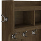 Woodland Hall Tree and Small Shoe Bench with Shelves by Bush Furniture - Cape Cod Gray