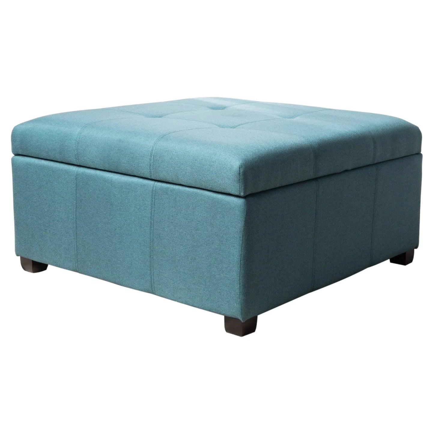 Button Tufted Square Ottoman with Storage