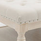 Cairona Tufted Textile 34-inch Shelved Ottoman Table