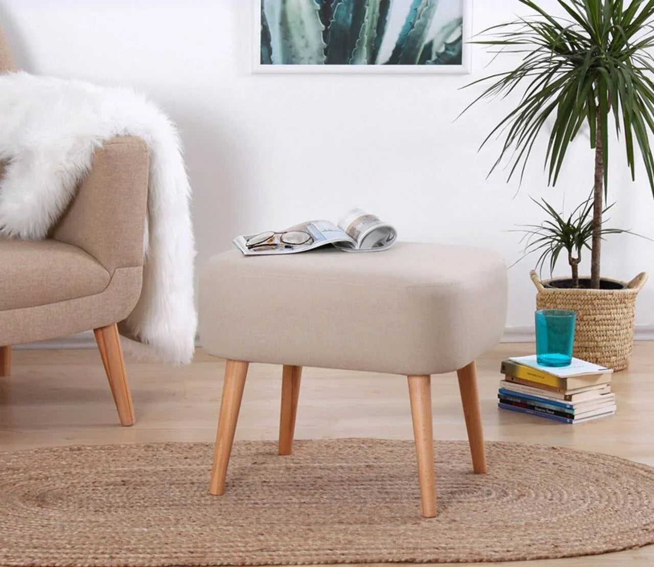 Conway Square Footstool Ottoman