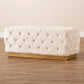Corrine Luxe Navy Blue Velvet Ottoman