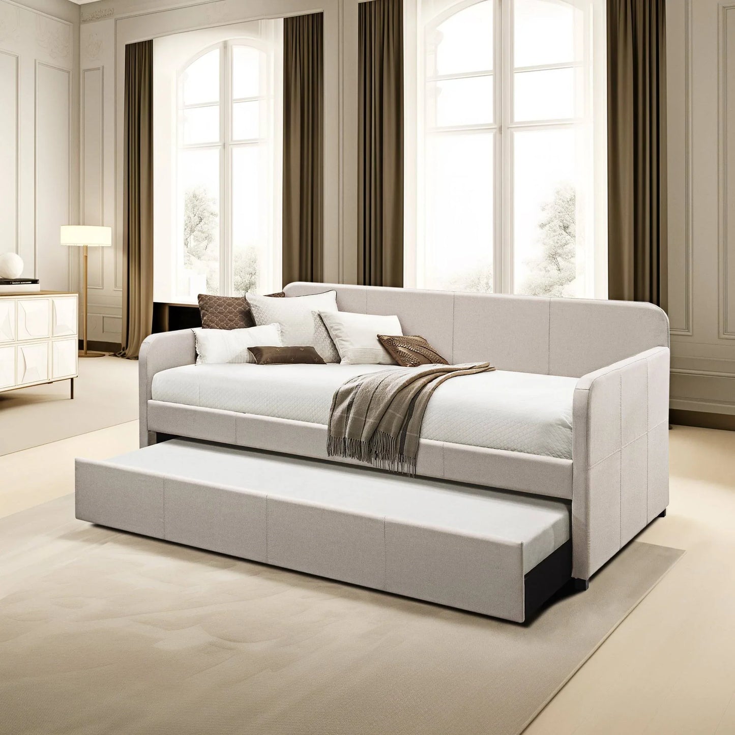 Anthony Upholstered Daybed with Trundle