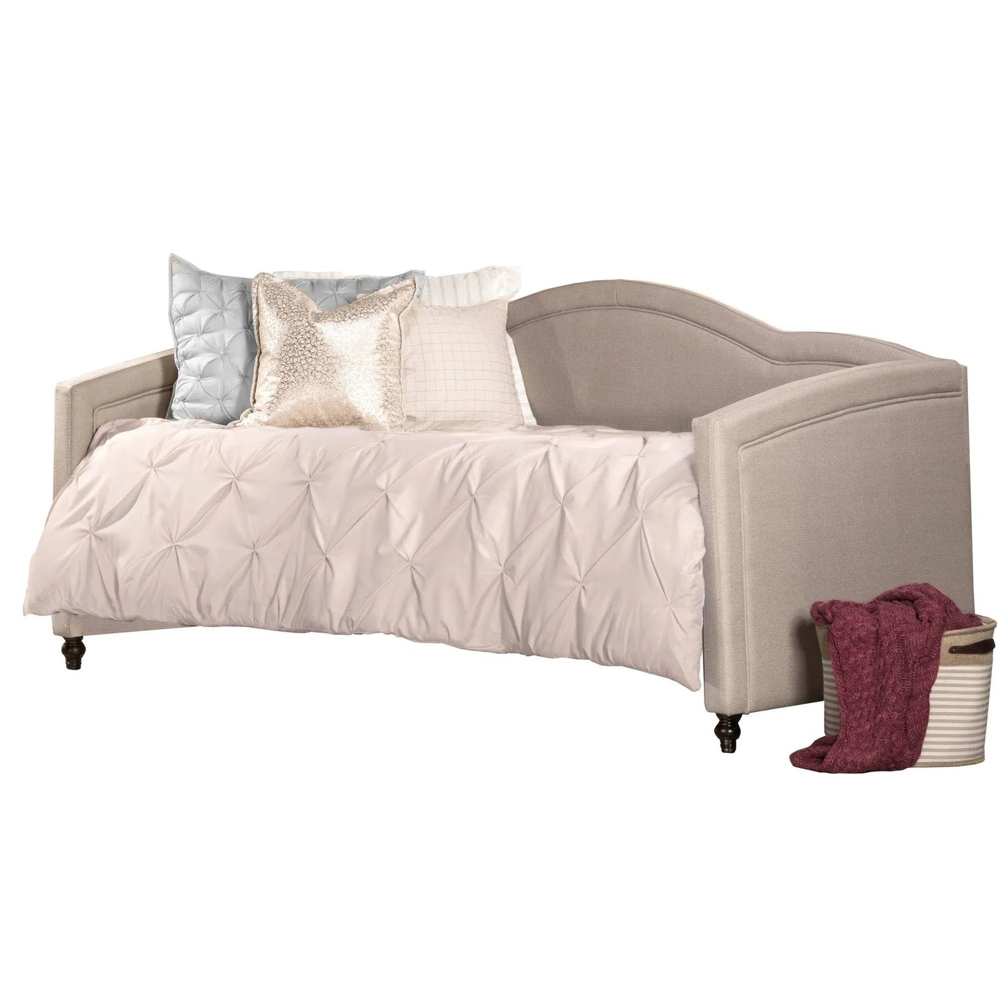Jasmine Dove Grey Daybed with Trundle in Dubai- Space-Saving & Stylish Furniture for Dubai Homes