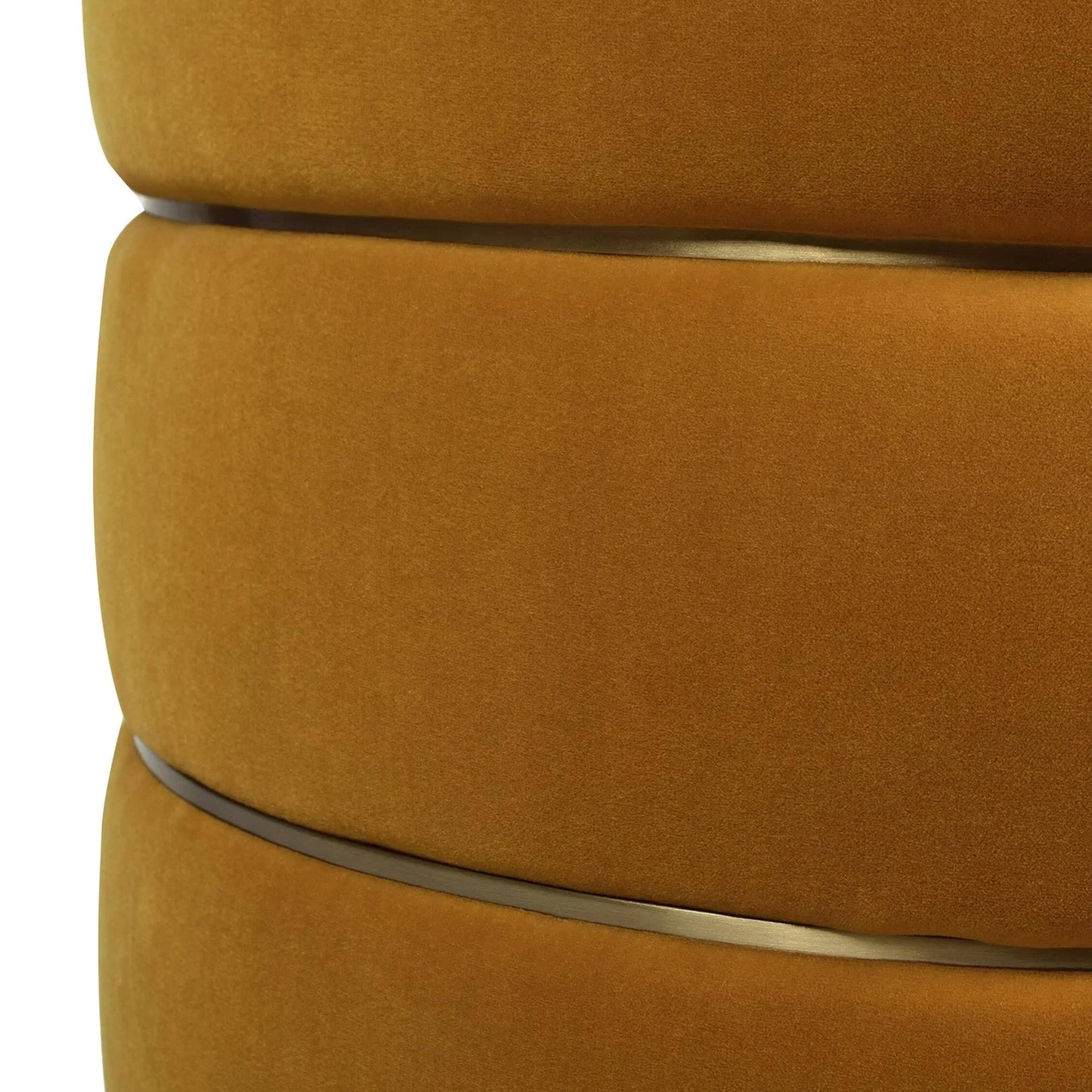 Round Gold Ring Storage Ottoman