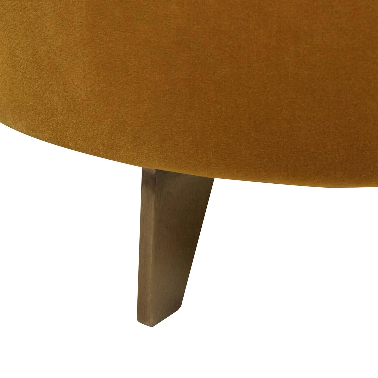 Round Gold Ring Storage Ottoman