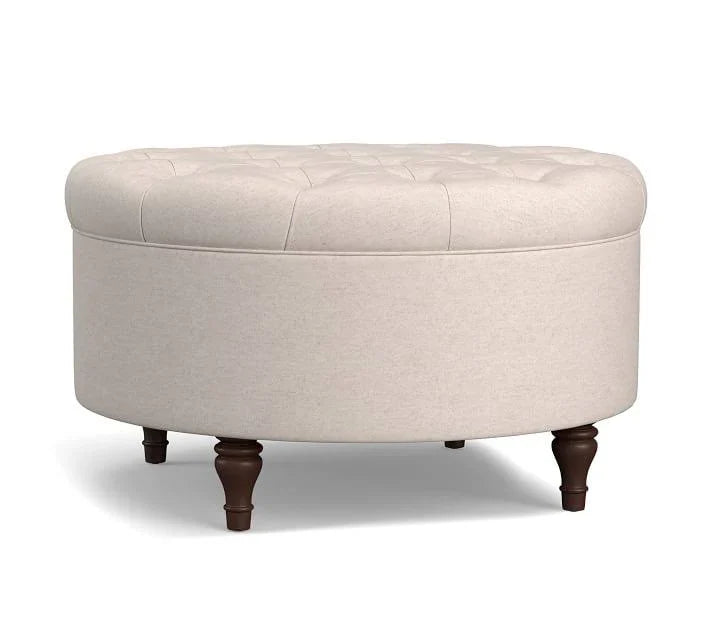 Zavior Tufted Round Storage Ottoman
