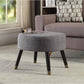 Wide Oval Cocktail Ottoman