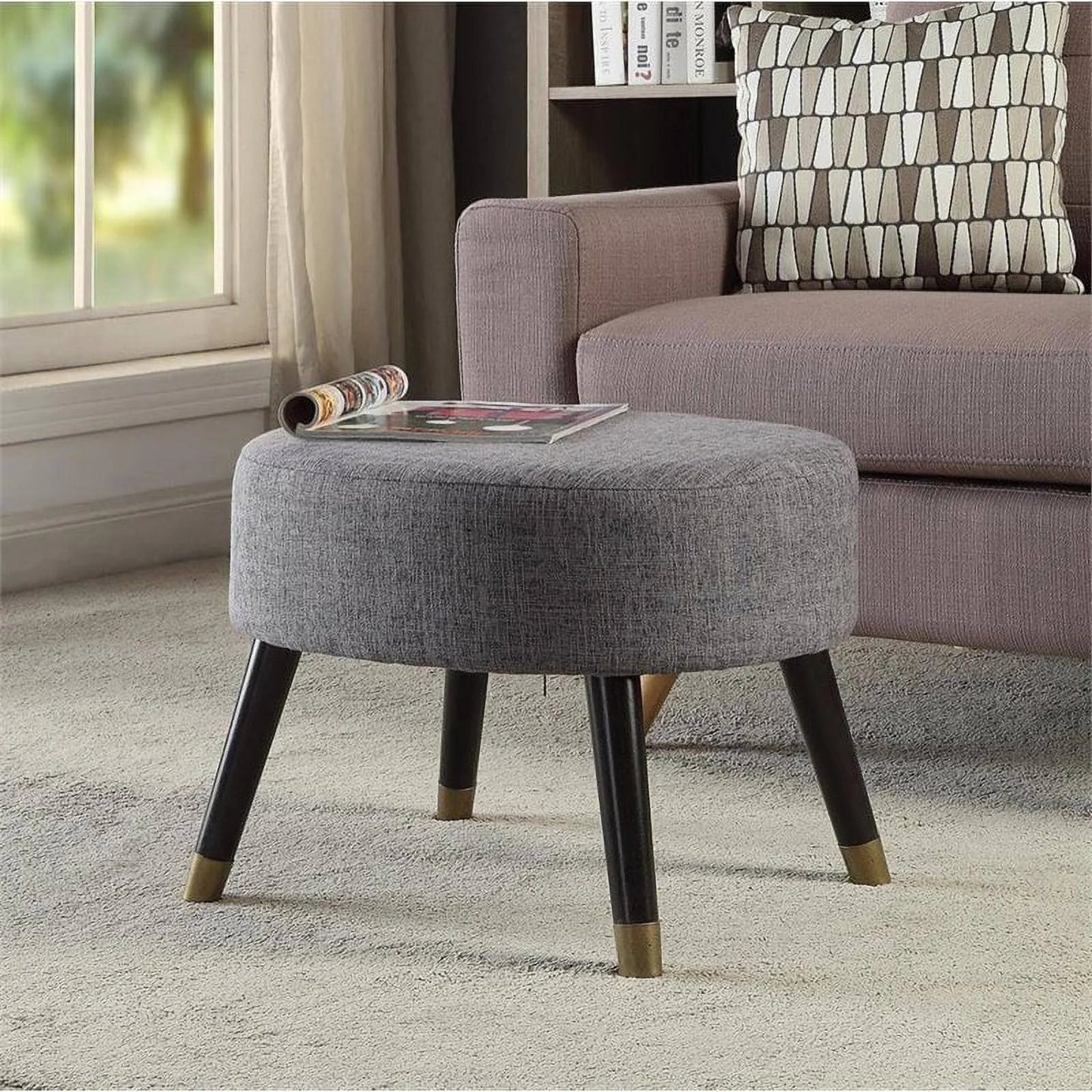 Wide Oval Cocktail Ottoman