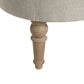 Wide Tufted Oval Standard Ottoman