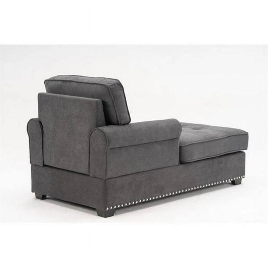 Tufted Two Arms Rolled Chaise Lounge