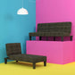 Zaviour Furniture Linen Chaise Lounge
