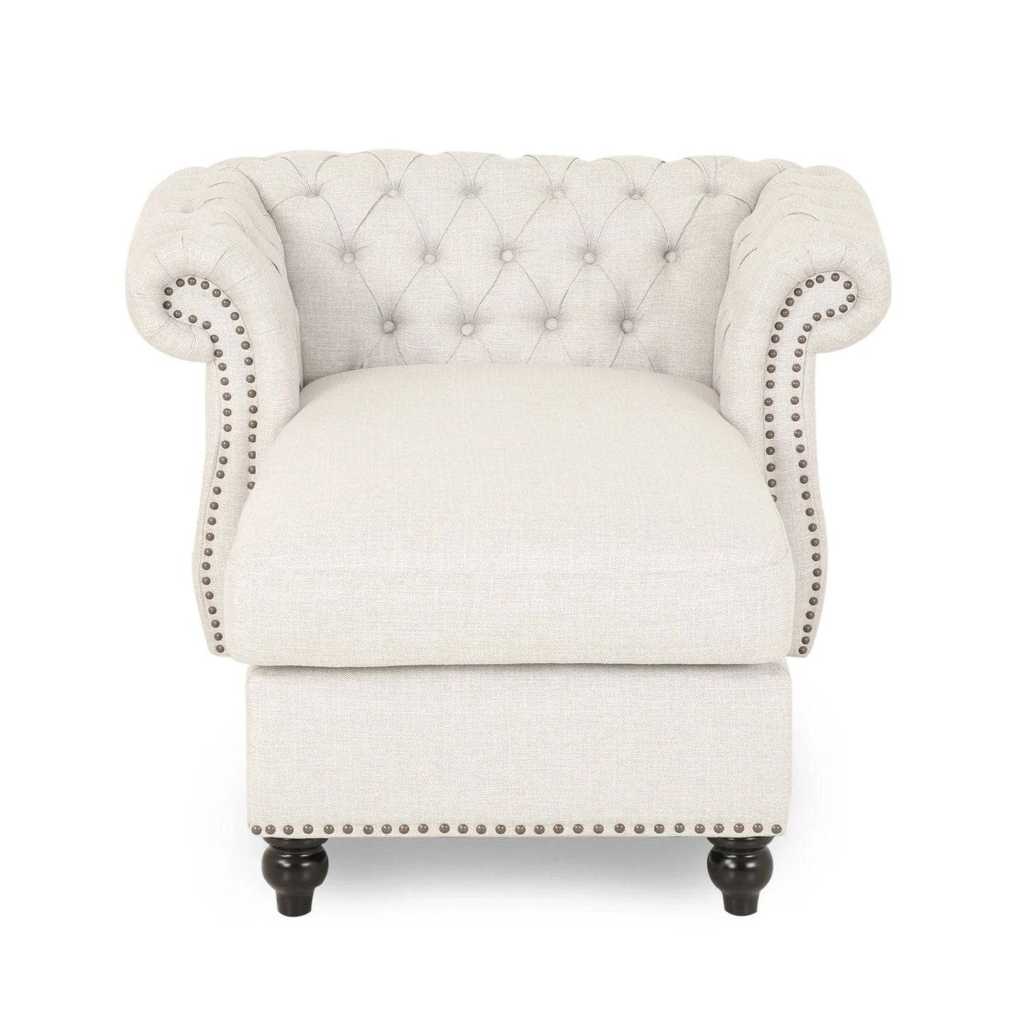 Zviour Tufted Rolled Arms Chaise Lounge