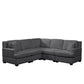 L-Shaped Sectional Sofa - Comfortable & Stylish 4-5 Seat Sofa with Tossing Cushions