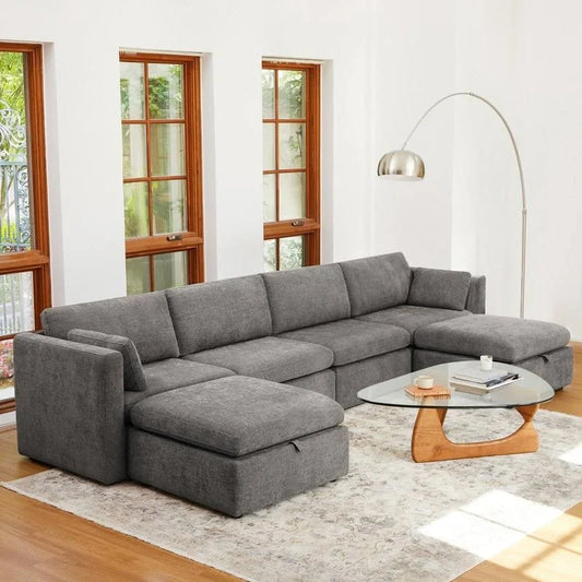 Mia Oversized Modular Sectional Fabric Sofa Set Dubai