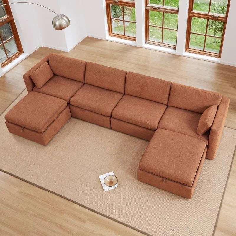 Mia Oversized Modular Sectional Fabric Sofa Set Dubai