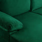 Luxurious Modern XL Velvet U-Shaped Sectional Sofa for 6-Person Comfort