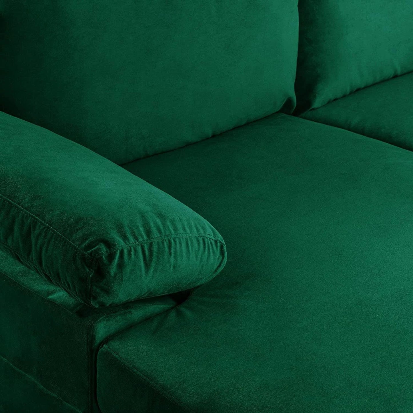 Luxurious Modern XL Velvet U-Shaped Sectional Sofa for 6-Person Comfort