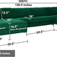 Luxurious Modern XL Velvet U-Shaped Sectional Sofa for 6-Person Comfort