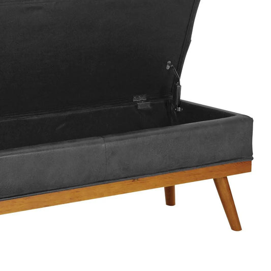 Carson Carrington Sastamala Mid-century Storage Bench - Grey