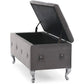 Elegant Upholstered Tufted Storage Bench - Grey | Timeless Design for Dubai Homes