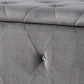 Elegant Upholstered Tufted Storage Bench - Grey | Timeless Design for Dubai Homes