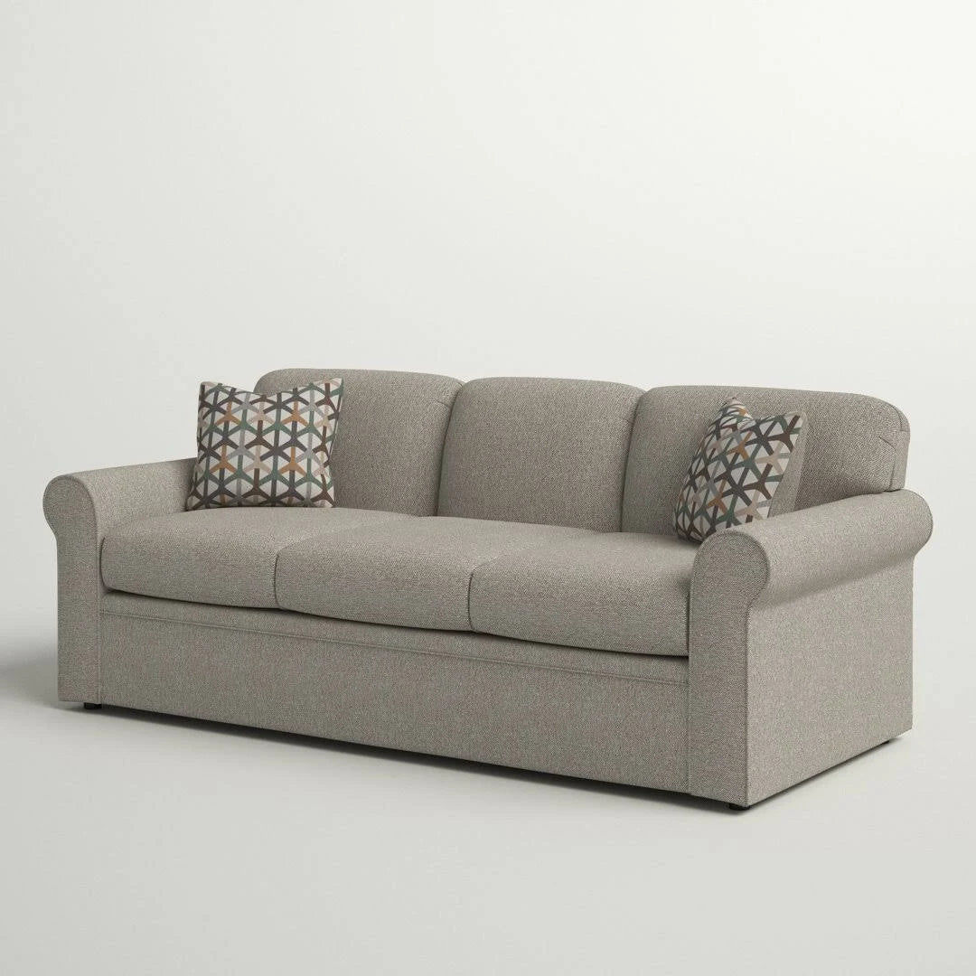 Aadhya Rolled Arm Mid-Century Loveseat Sofa