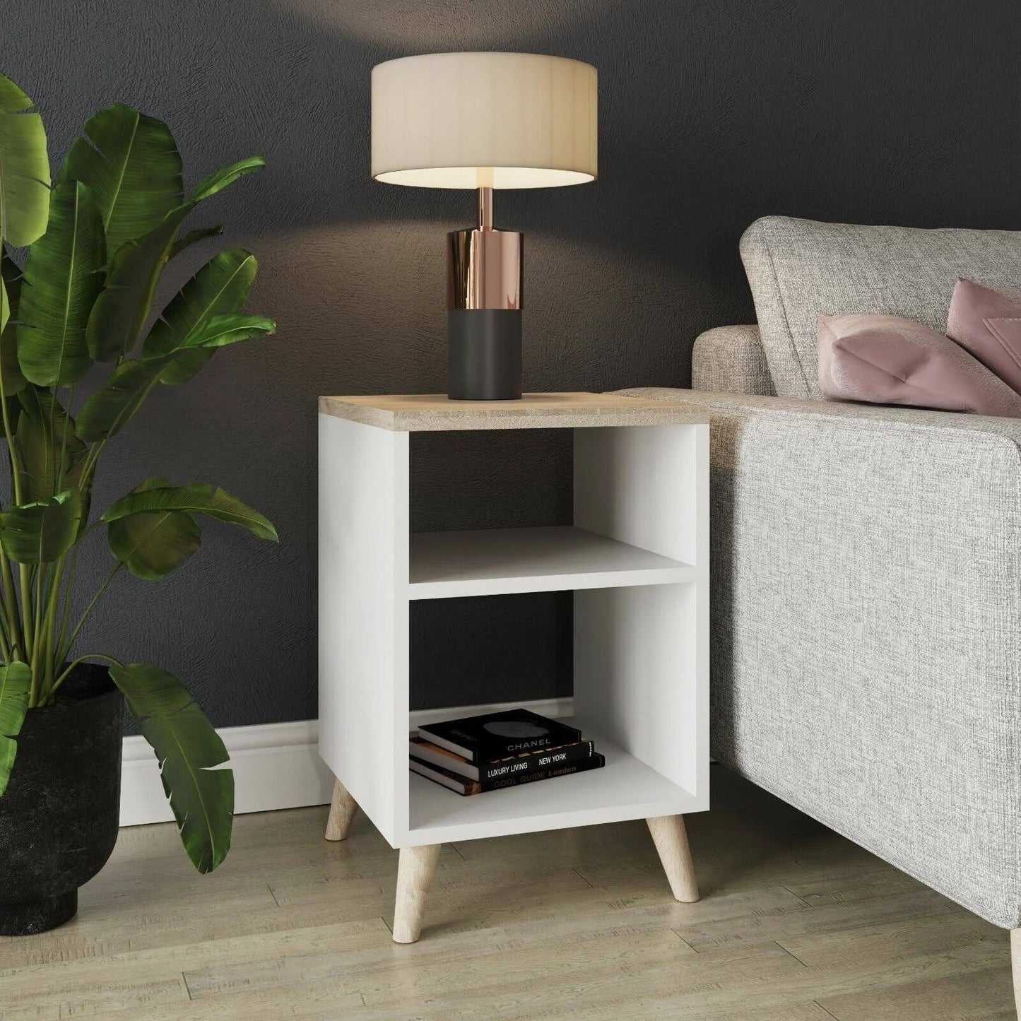 Modena White Side Table from Zaviour