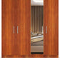Four Door Wardrobe with Mirror in MDF