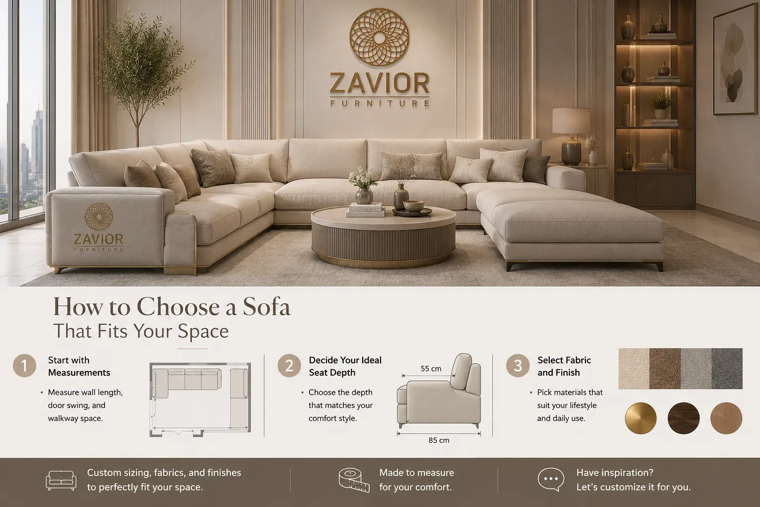 Sofa sizing and layout planning