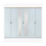 Zavior Wood Bedroom Set with Six Door Wardrobe thumbnail 7