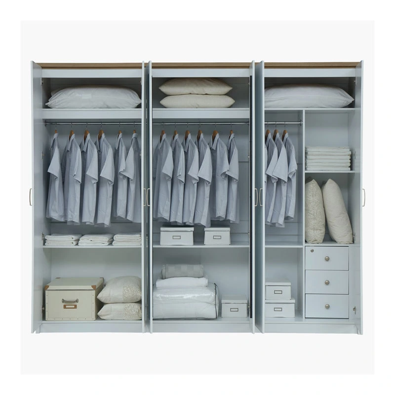 Zavior Wood Bedroom Set with Six Door Wardrobe in Multiple Sizes