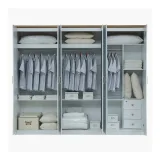 Zavior Wood Bedroom Set with Six Door Wardrobe thumbnail 5