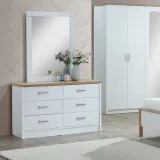 Zavior Wood Bedroom Set with Six Door Wardrobe thumbnail 3
