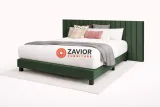 Zavior Wall Upholstered Bed with Vertical Channel Design thumbnail 1