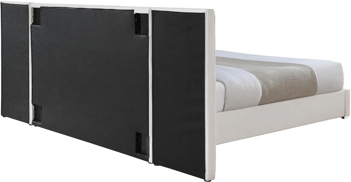 Zavior Wall Upholstered Bed with Vertical Channel Design