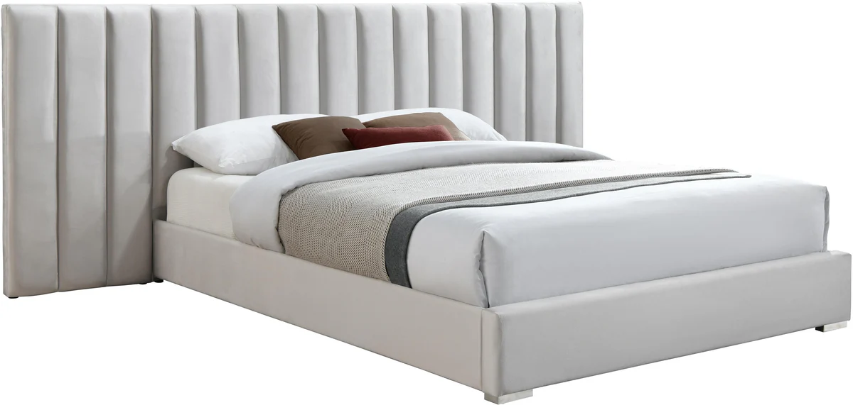 Zavior Wall Upholstered Bed with Vertical Channel Design