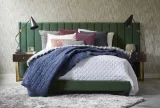 Zavior Wall Upholstered Bed with Vertical Channel Design thumbnail 2