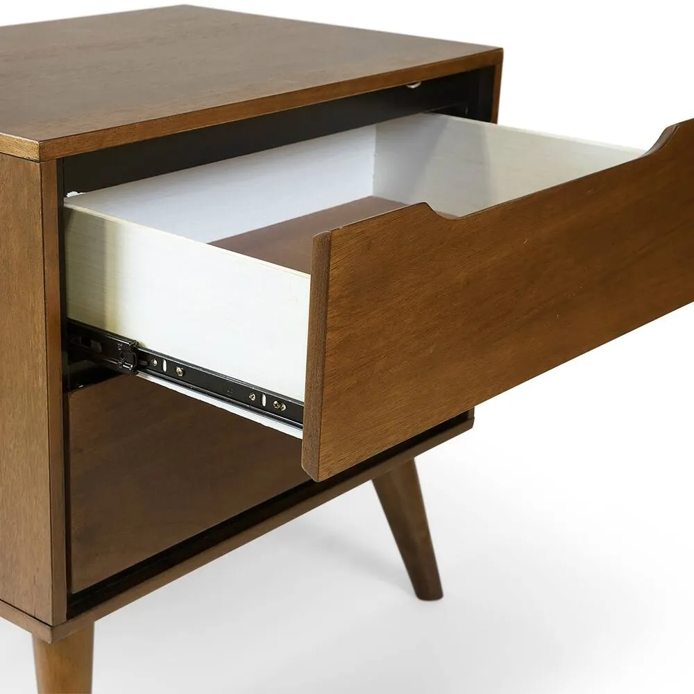 Zavior Fopp Mid-Century Modern Oak Bedroom Set