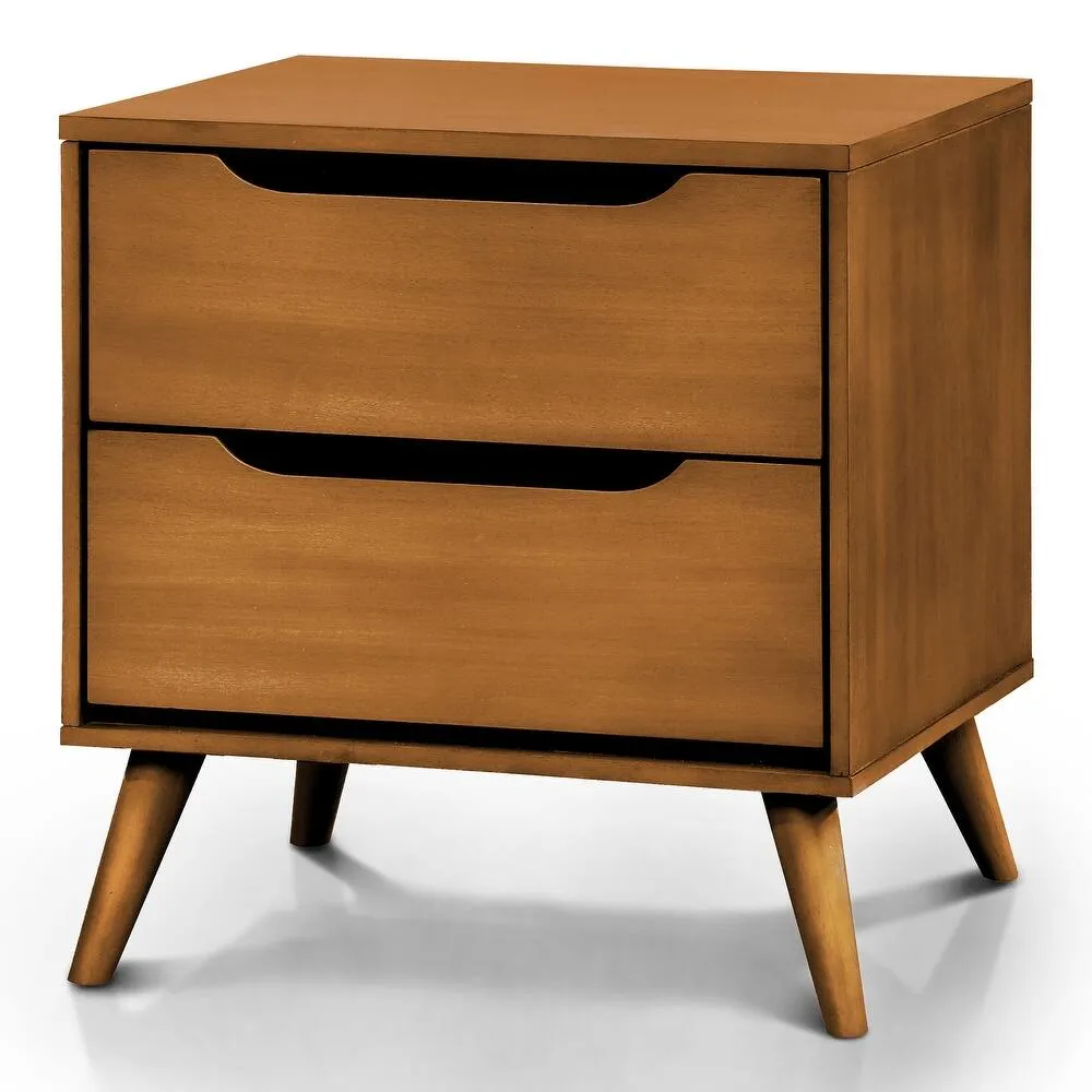 Zavior Fopp Mid-Century Modern Oak Bedroom Set