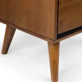 Zavior Fopp Mid-Century Modern Oak Bedroom Set thumbnail 4