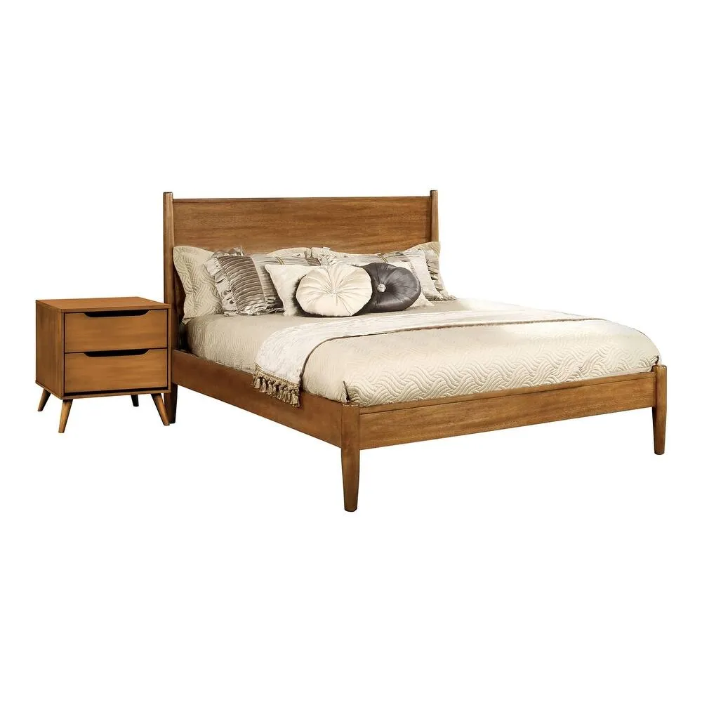 Zavior Fopp Mid-Century Modern Oak Bedroom Set