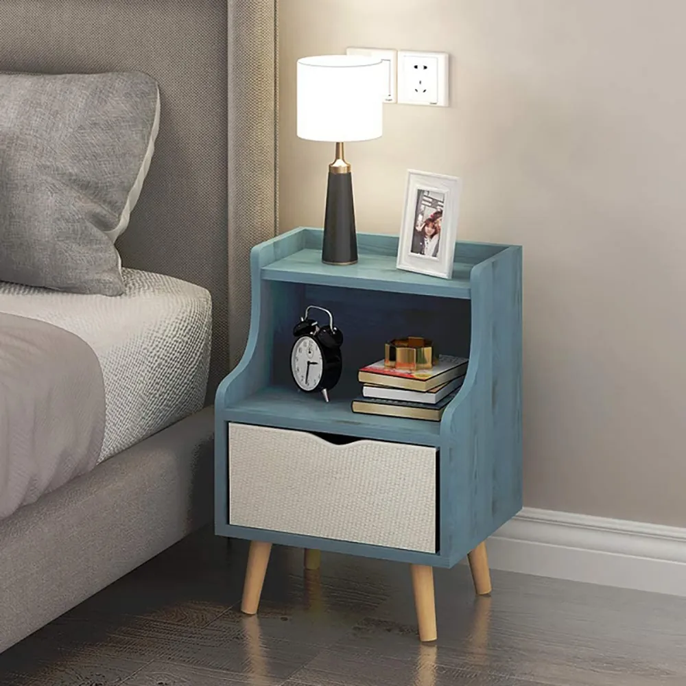 Zavior Mini Wooden Open Shelve Night Stand