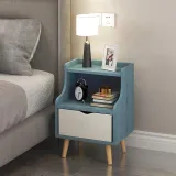 Zavior Mini Wooden Open Shelve Night Stand thumbnail 2